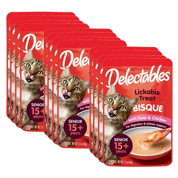 Hartz Delectables SENIOR 15 years Lickable Cat Treat Flavor:Senior 15 Size:Case of 12 Bisque