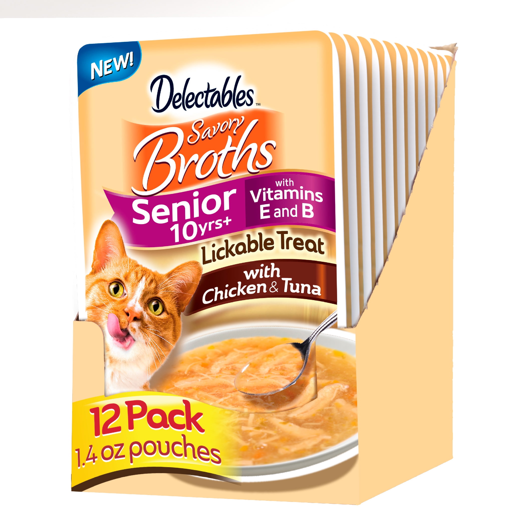 Hartz Delectables Savory Broths Senior 10 Chicken Tuna Flavor