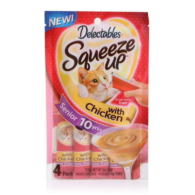 Hartz Delectables Squeeze Up Lickable Tube Wet Cat Treats, Chicken