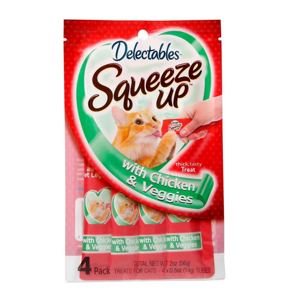 Hartz Delectables Squeeze up Lickable Treat Size:Pack of 1 Flavor:Chicken/Veggies