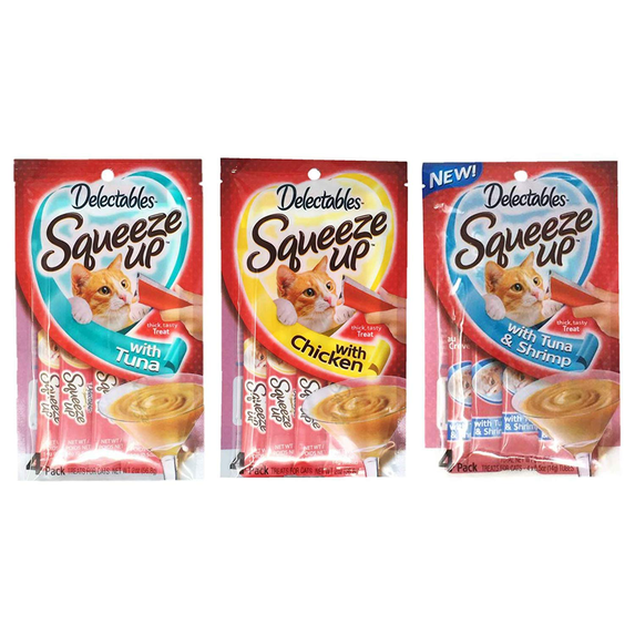 Hartz Delectables Squeeze up Lickable Treat Size:Pack of 3 Flavor:Assorted