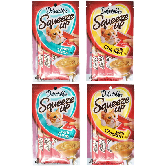 Hartz Delectables Squeeze up Lickable Treat Size:Pack of 4 Flavor:Chicken/Tuna