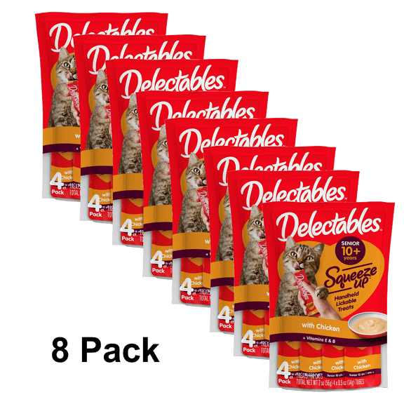 Hartz Delectables Squeeze up Lickable Treat Size:Pack of 8 Flavor:Chicken/Senior