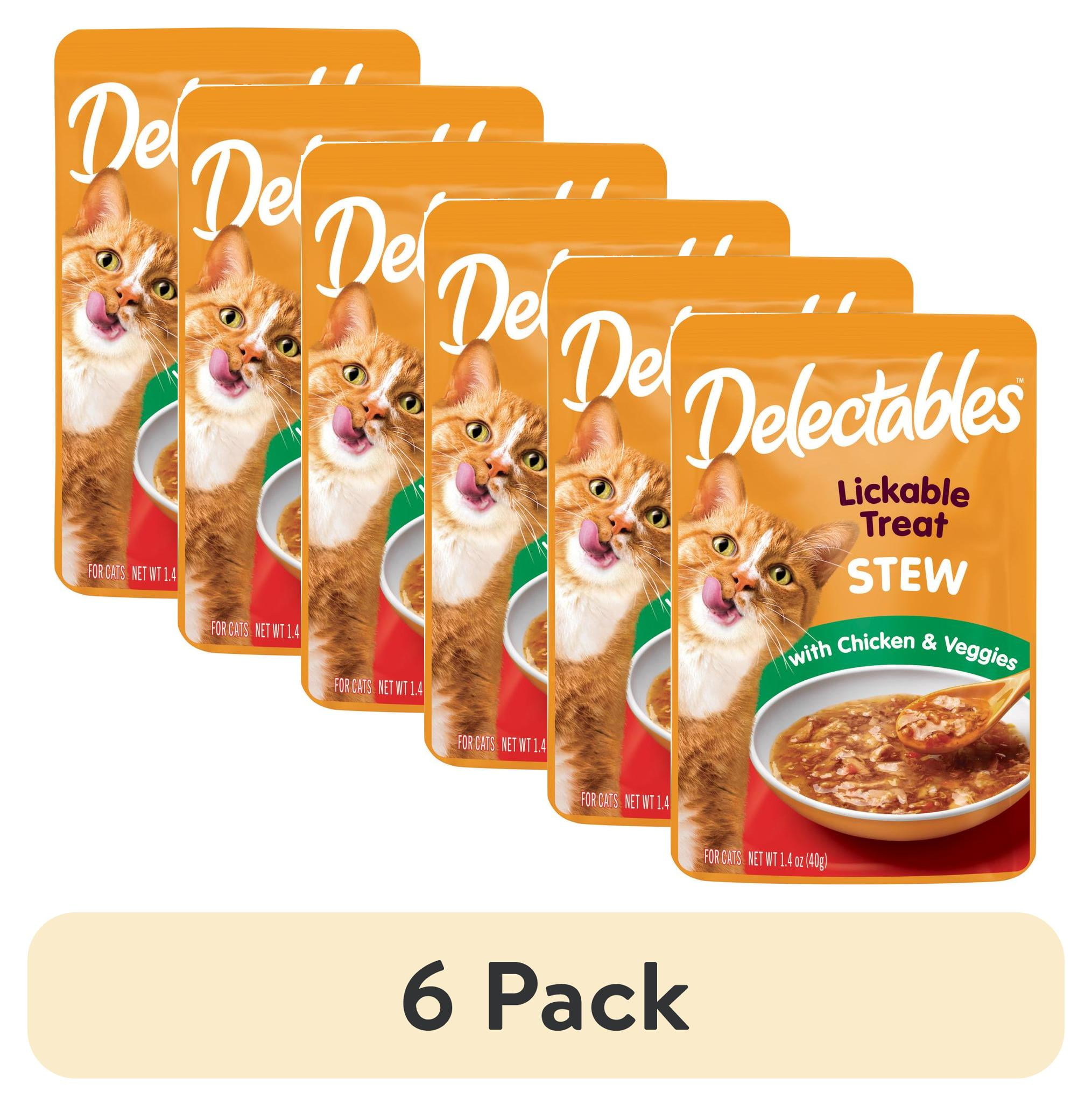 (6 pack) Hartz Delectables Stew Chicken & Veggies Lickable Wet Cat