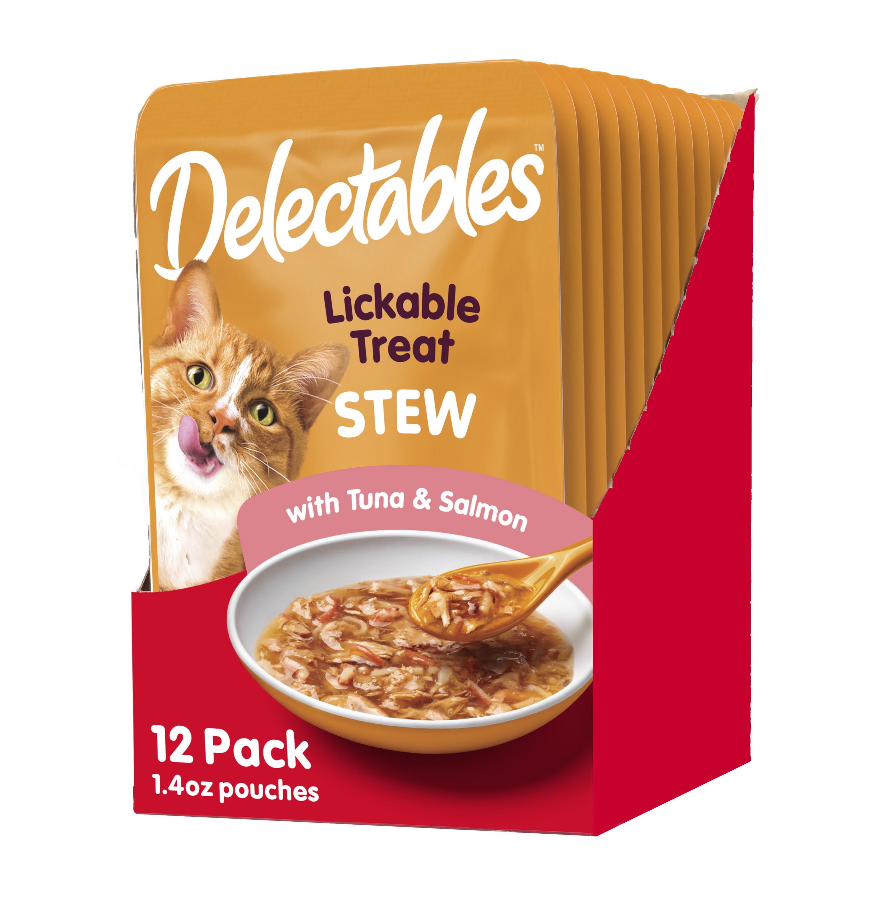 Hartz Delectables Stew Lickable Wet Cat Treat Tuna & Salmon, 1.4oz