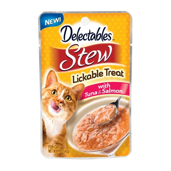 Hartz Delectables Stew Lickable Wet Cat Treat - Tuna & Salmon, 1.4oz