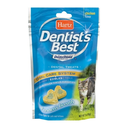 Hartz Dentist's Best Dental Cat Treats, 3 Oz.
