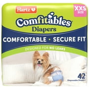 Hartz Disposable Dog Diapers for Female and Male Dogs | Size SSS | Pack of 42