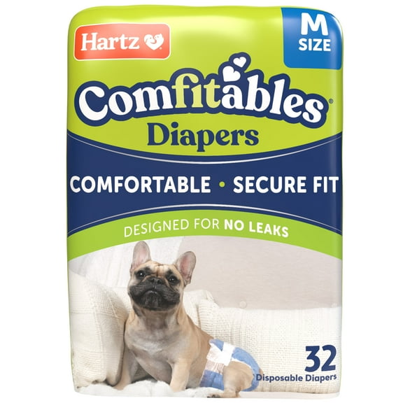 Hartz Comfitables Disposable Dog Diapers, Unisex, Medium, 32ct