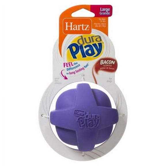 Hartz Dura Play Large Ball Dog Toy (Colors May Vary) (Pack of 18)