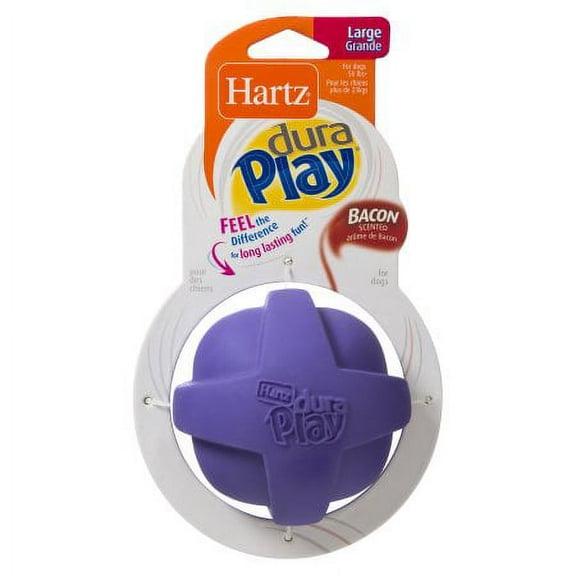 Hartz Dura Play Large Ball Dog Toy (Colors May Vary) (Pack of 4)