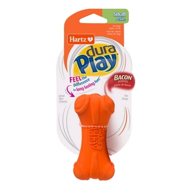 Hartz Dura Play Soft Dog Bone Toy for Gentle Chewers, Latex, Assorted Colors