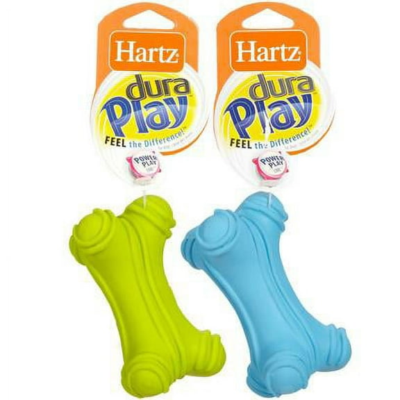 Hartz Duraplay Bacon Flavored Bone Dog Toy Medium (Assorted) (Pack of 3)