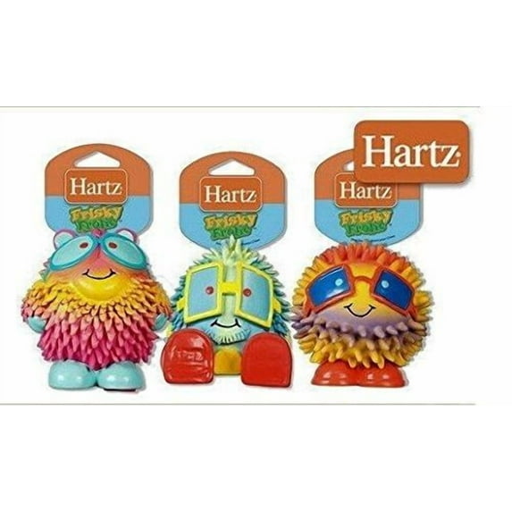 Hartz Frisky Frolic Latex Squeakable Dog Toy - Set of Three