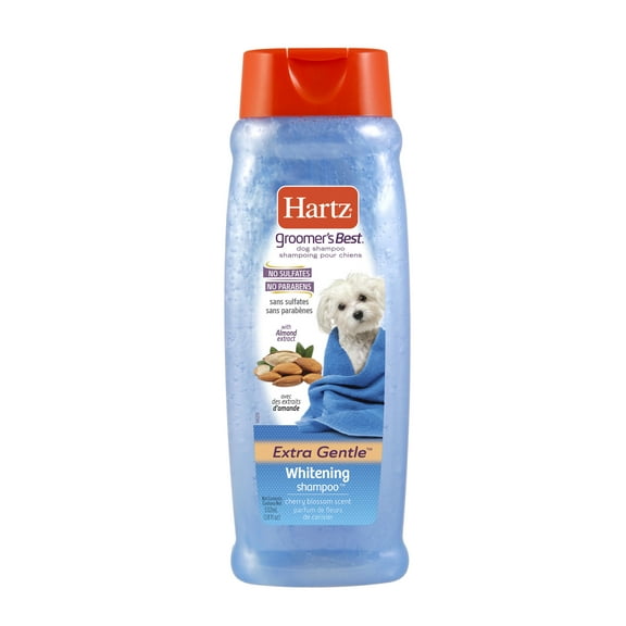Hartz Groomer's Best Whitening Shampoo for Dogs with Almond Extract, Sulfate and Paraben Free, Cherry Blossom Scent, 18 fl oz