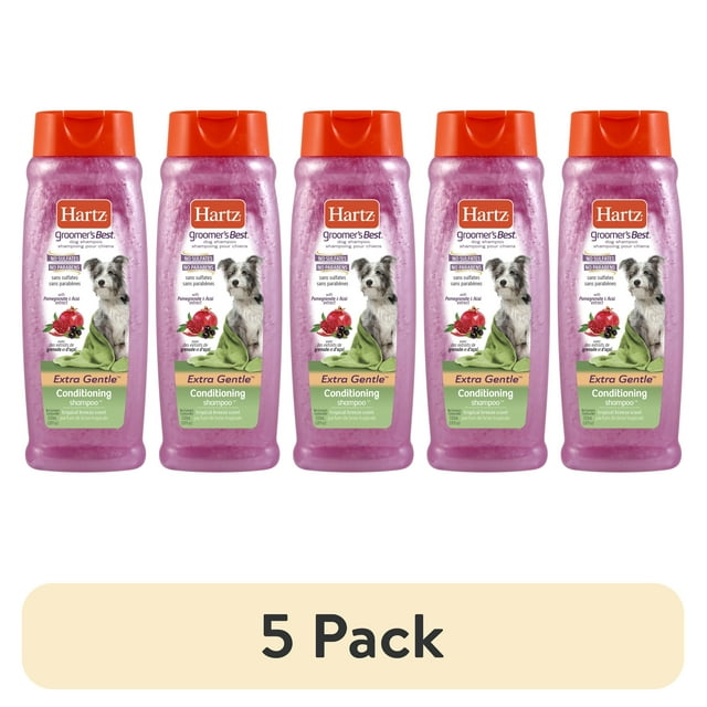 (5 pack) Hartz Groomers Best Extra Gentle Conditioning Shampoo for Dogs with Pomegranate & Acai