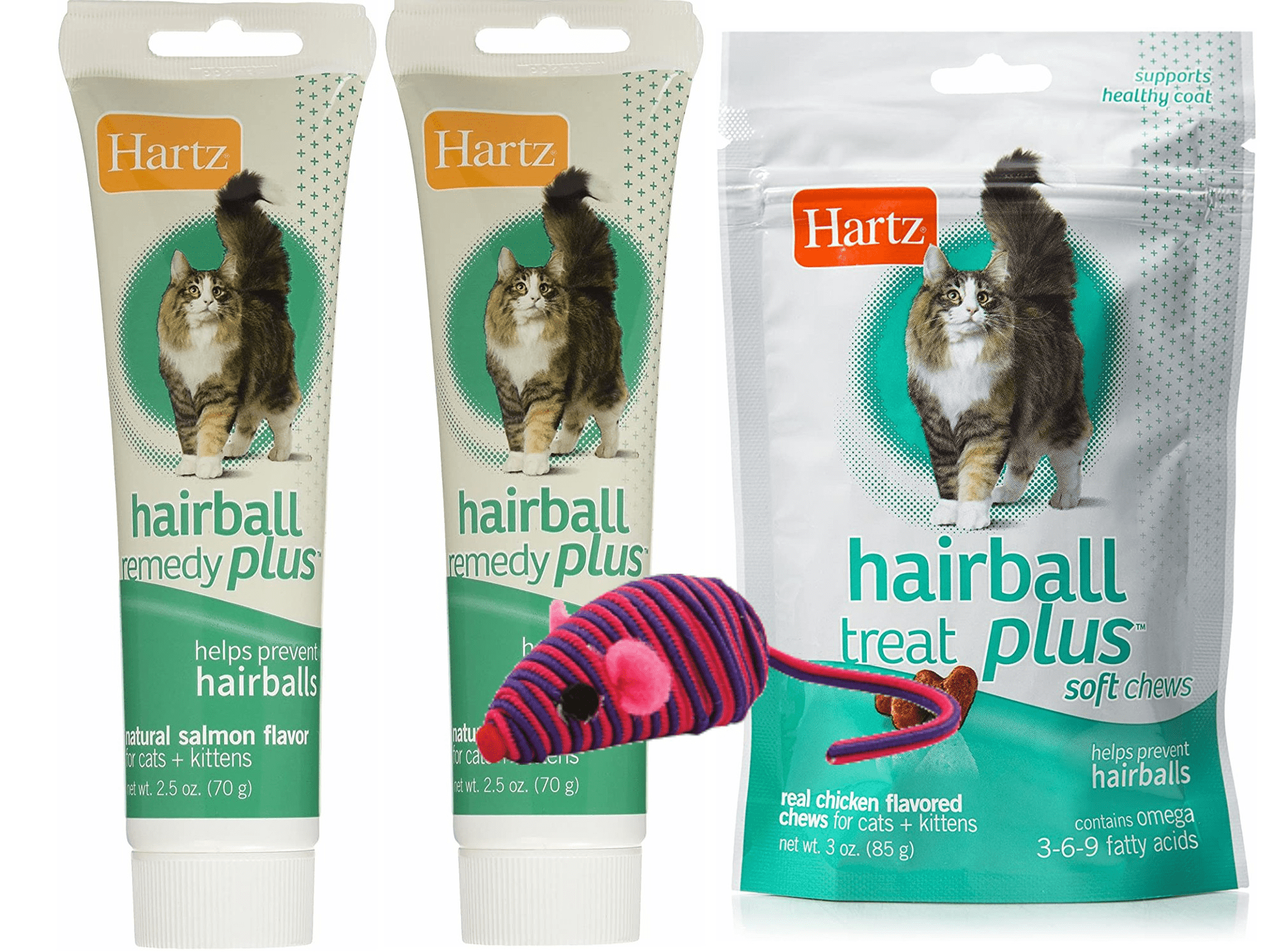 Hartz Hairball Remedy Plus Bundle Size Treats and 2 Pastes