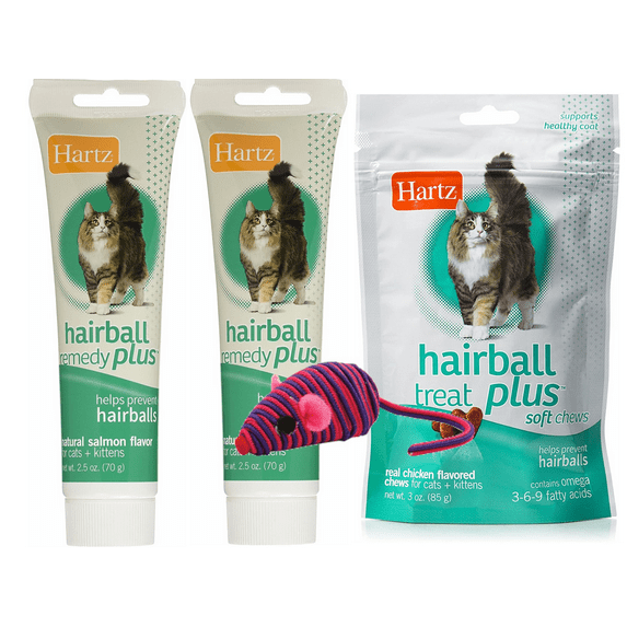 Hartz Hairball Remedy Plus Bundle Size:Treats and 2 Pastes
