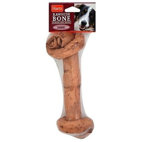 Hartz Hickory Beef Basted Rawhide Bone, Large (1 Count)