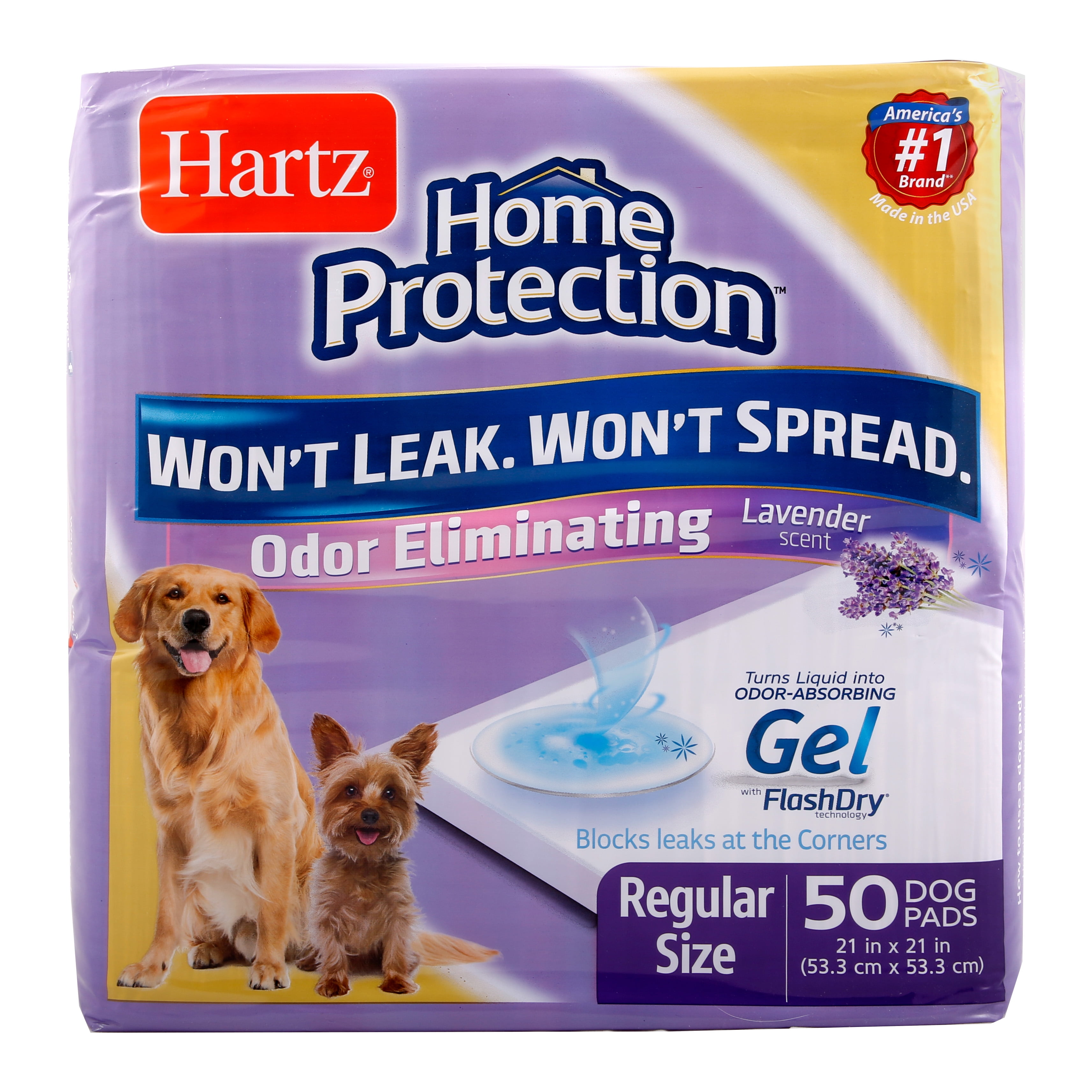 Hartz Home Protection Lavender Scent OdorEliminating Dog Pads, Regular