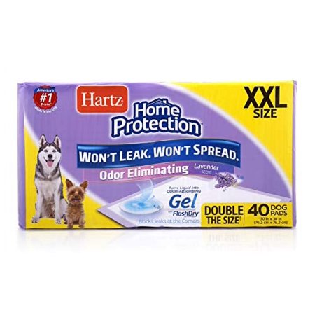 Hartz Home Protection Lavender Scented Odor Eliminating Gel Dog Pads - XXL 40 Count