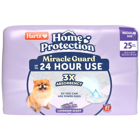 Hartz Home Protection Miracle Guard Lavender Dog Pads, Regular, 25 Count