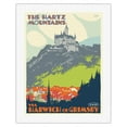 thumbnail image 1 of Hartz Mountains Germany - via Harwich or Grimsby Railway (LNER) - Vintage Railroad Travel Poster by Austin Cooper c.1930s - Fine Art Rolled Canvas Print 20in x 26in, 1 of 4