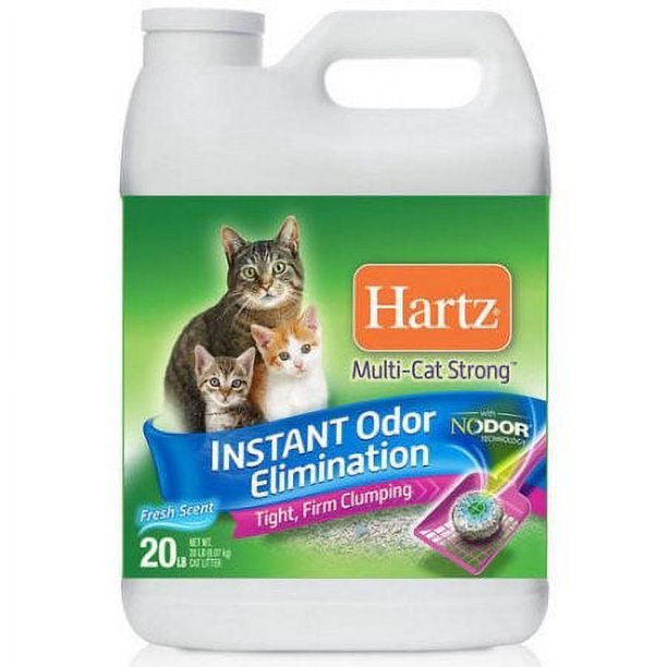 Hartz MultiCat Strong Fresh Scent Clumping Cat Litter, 20lb