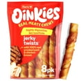 thumbnail image 1 of Hartz Oinkies Rawhide-Free Chicken Wrapped Smoked Pig Skin Twists Dog Treats, 8.2 oz Bag (8 Count), 1 of 10