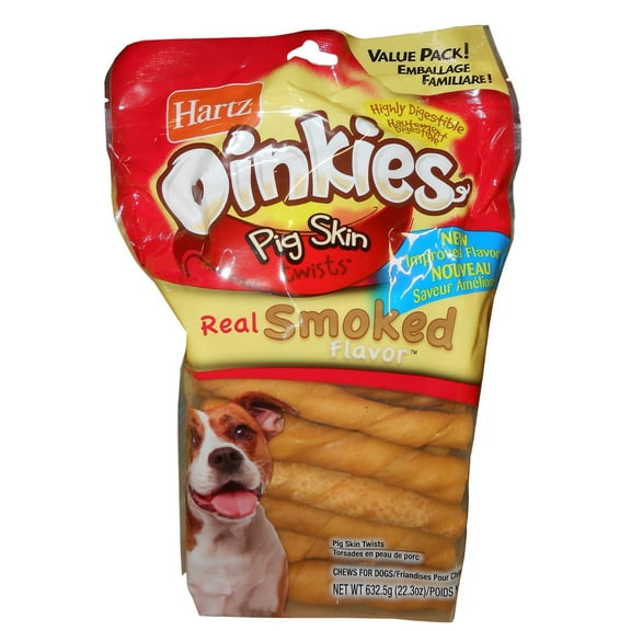 Hartz Oinkies Pig Skin Twists Chews Size:Pack of 2
