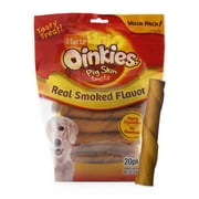 Hartz Oinkies Rawhide-Free Real Smoked Flavor Pig Skin Natural Treats for Dogs, 18.3 oz (20 Count)