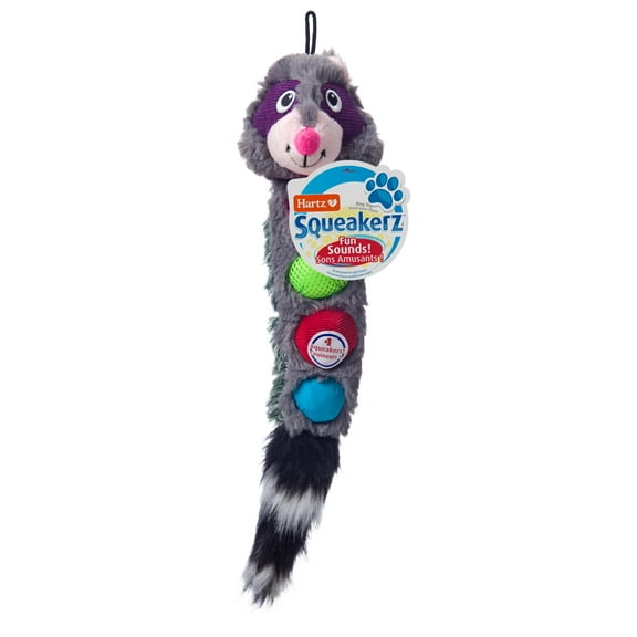 Hartz Squeaky & Plush Dog Toy Set with Fabric Buttons, Multi-color, Large