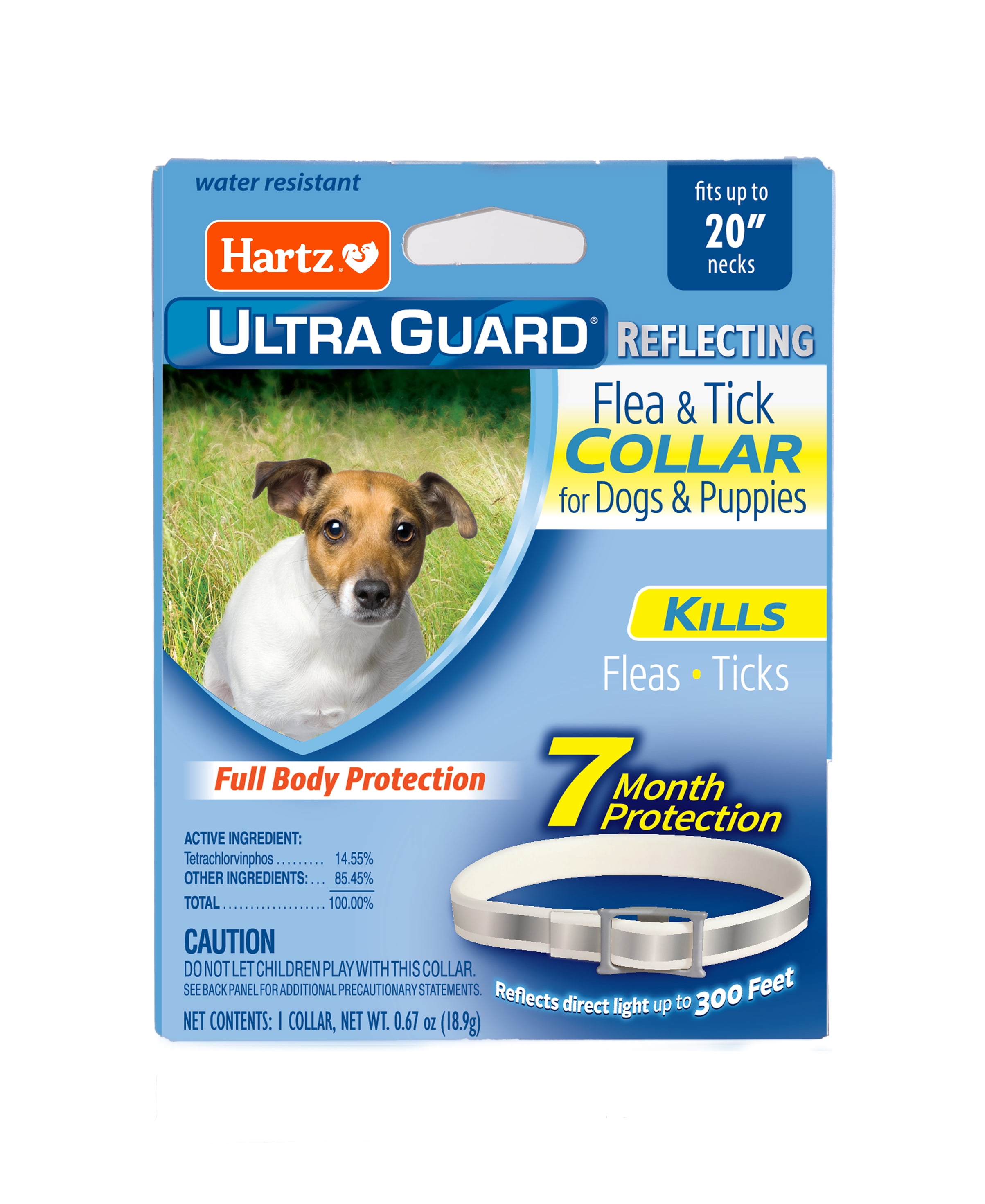 Hartz Ultra Guard Flea & Tick Reflective Collar for Dogs - Walmart.com