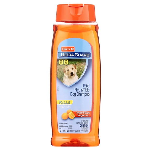 Hartz UltraGuard Citrus Flea & Tick Dog Shampoo, 18 fl oz