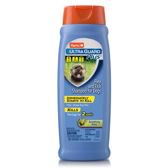 Hartz UltraGuard Plus Flea And Tick Aloe Shampoo For Dogs, 18oz