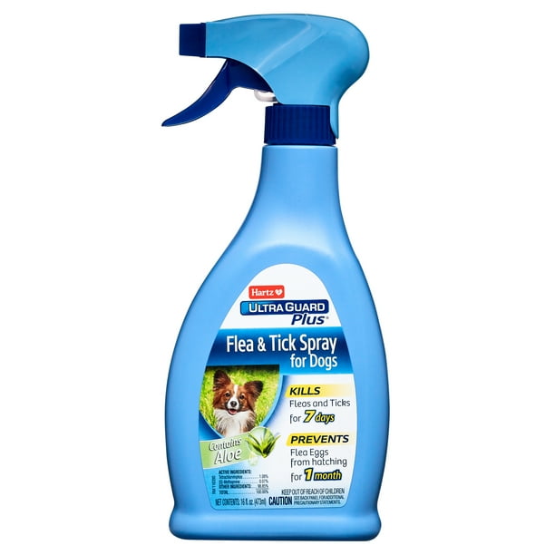Hartz UltraGuard Plus Flea And Tick Spray With Aloe for Dogs, 16