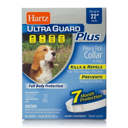 Hartz UltraGuard Plus Flea & Tick Collar for Dogs, 1ct
