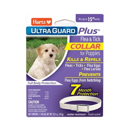 Hartz UltraGuard Plus Flea & Tick Collar for Puppies, 7 Months Protection