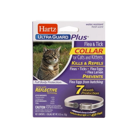 Hartz UltraGuard Plus Reflective Flea & Tick Collar for Cats and Kittens, 7 Months Protection