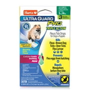 Hartz UltraGuard Pro Flea And Tick Drops For Small Dogs And Puppies, 1-30lbs, 3 Monthly Treatments