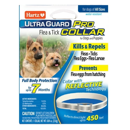 Hartz UltraGuard Pro Reflective Flea & Tick Collar for Dogs and Puppies, 7 Months Protection, 1ct