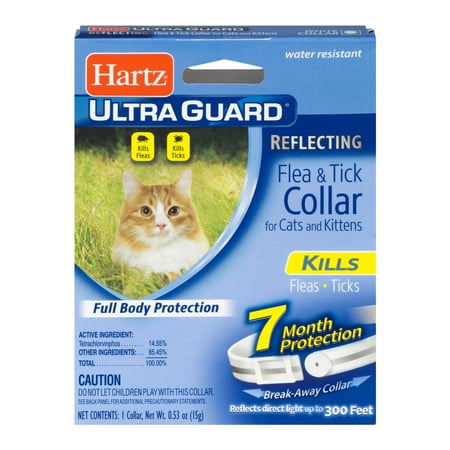 Hartz UltraGuard Reflecting Flea & Tick Collar for Cats and Kittens, 7 Months Protection