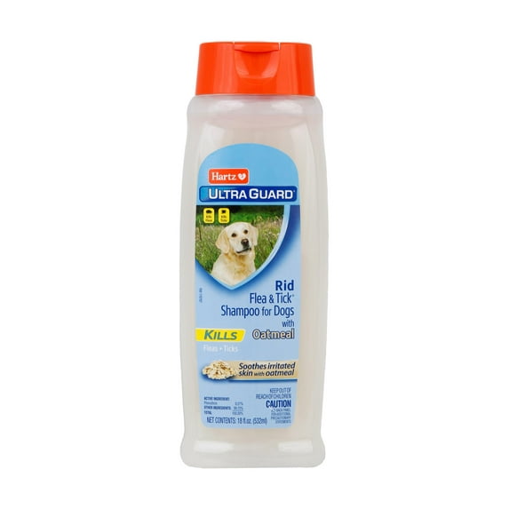 Hartz UltraGuard Rid Flea And Tick Oatmeal Shampoo For Dogs, 18oz