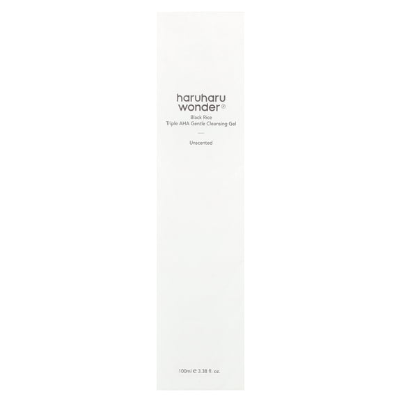 Haruharu Wonder, Black Rice Triple AHA Gentle Cleansing Gel, Unscented, 3.38 fl oz (100 ml)