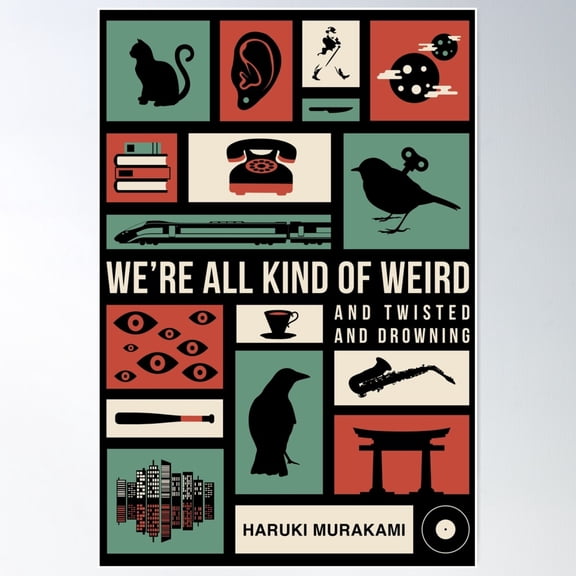 Haruki Murakami Poster Wall Art, Modern Wall Decor For Living Room Bedroom, 12x18 UNFRAMED