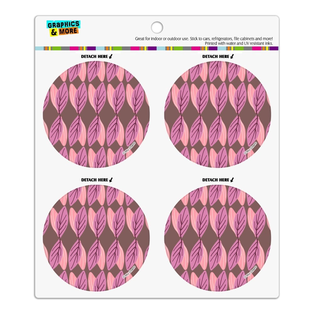 Haruna Leaves Pattern Refrigerator Fridge Locker Vinyl Circle Magnet ...