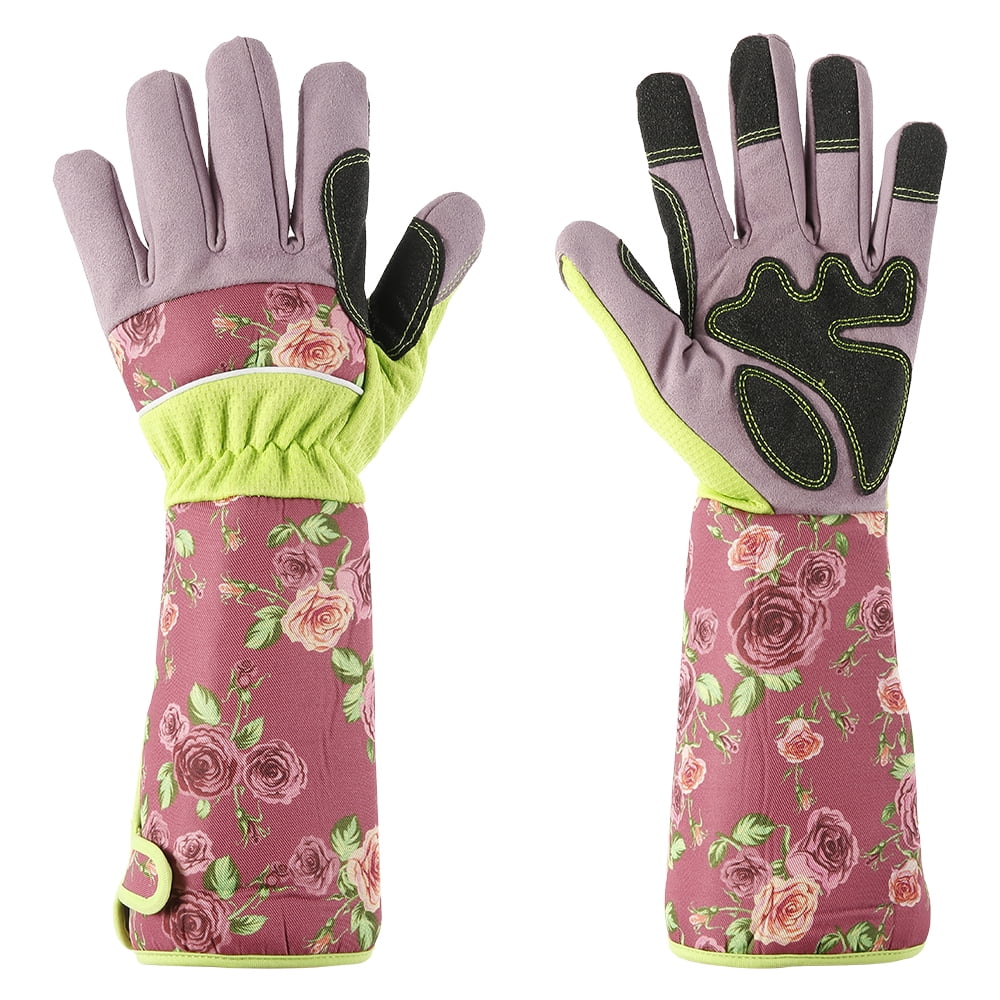 Harupink 1Pair Professional Rose Pruning Thornproof Gardening Gloves