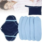 Harupink 8PCS Reusable Washable Bamboo Cloth Sanitary Towels Eco Menstrual Period Pads