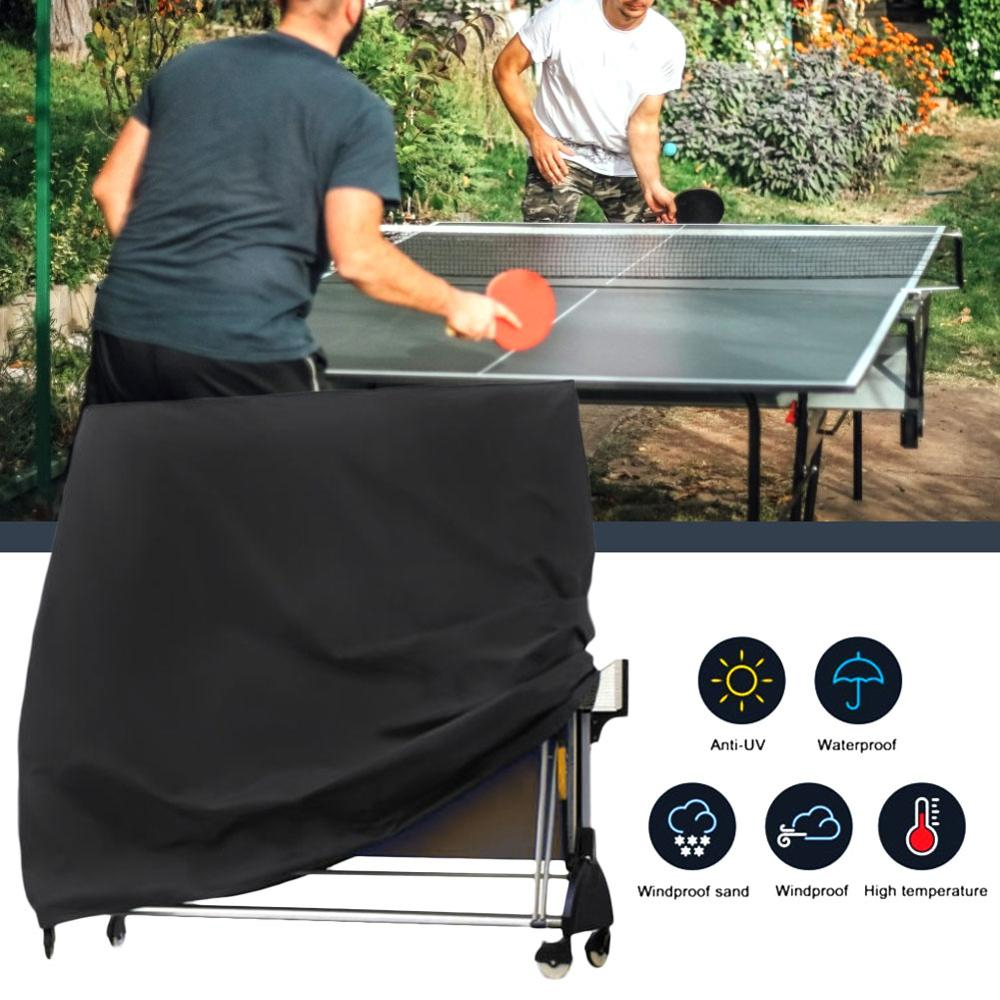 Harupink Black Full Size Table Tennis Ping Pong Table Cover Indoor 