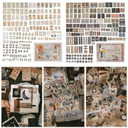Harupink Vintage Scrapbook Stickers Washi Stickers Antique Paper Stickers Retro Decorative Decals Collection Stickers for Art Journaling